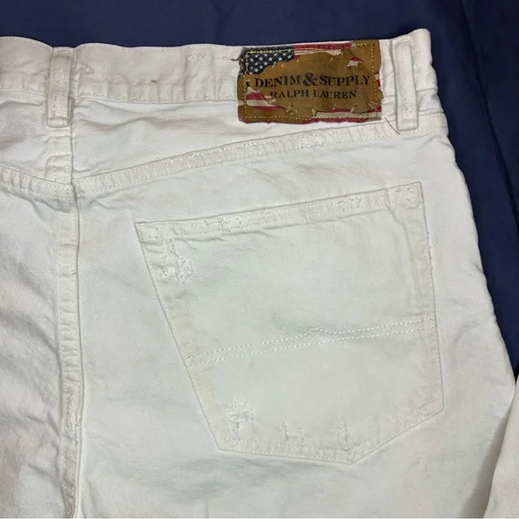 Denim & Supply Ralph Lauren Men's Off-White Bootcut Jeans - Picture 5 of 12